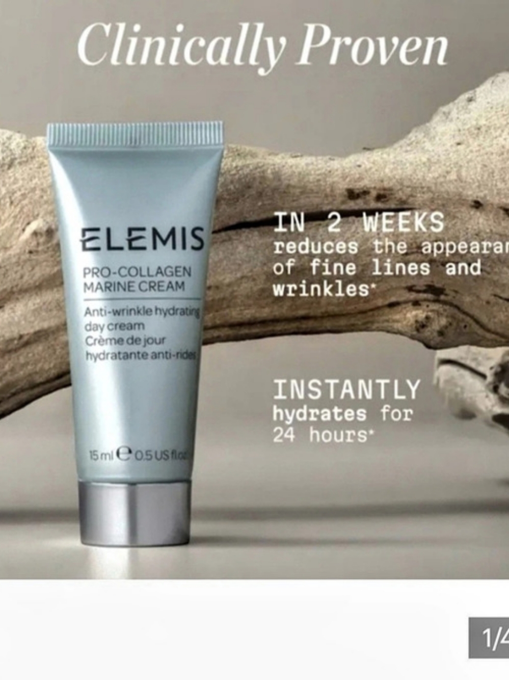 ELEMIS PRO-COLLAGEN MARINE CREAM ANTI-WRINKLE DAY CREAM 15ML